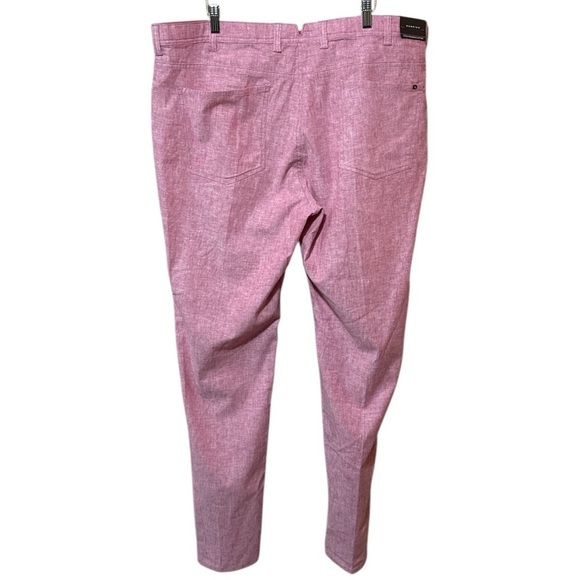 NWT - Dunning Golf Stretch Performance Pants - 40x32 - Rosewood Chambray - Picture 4 of 6